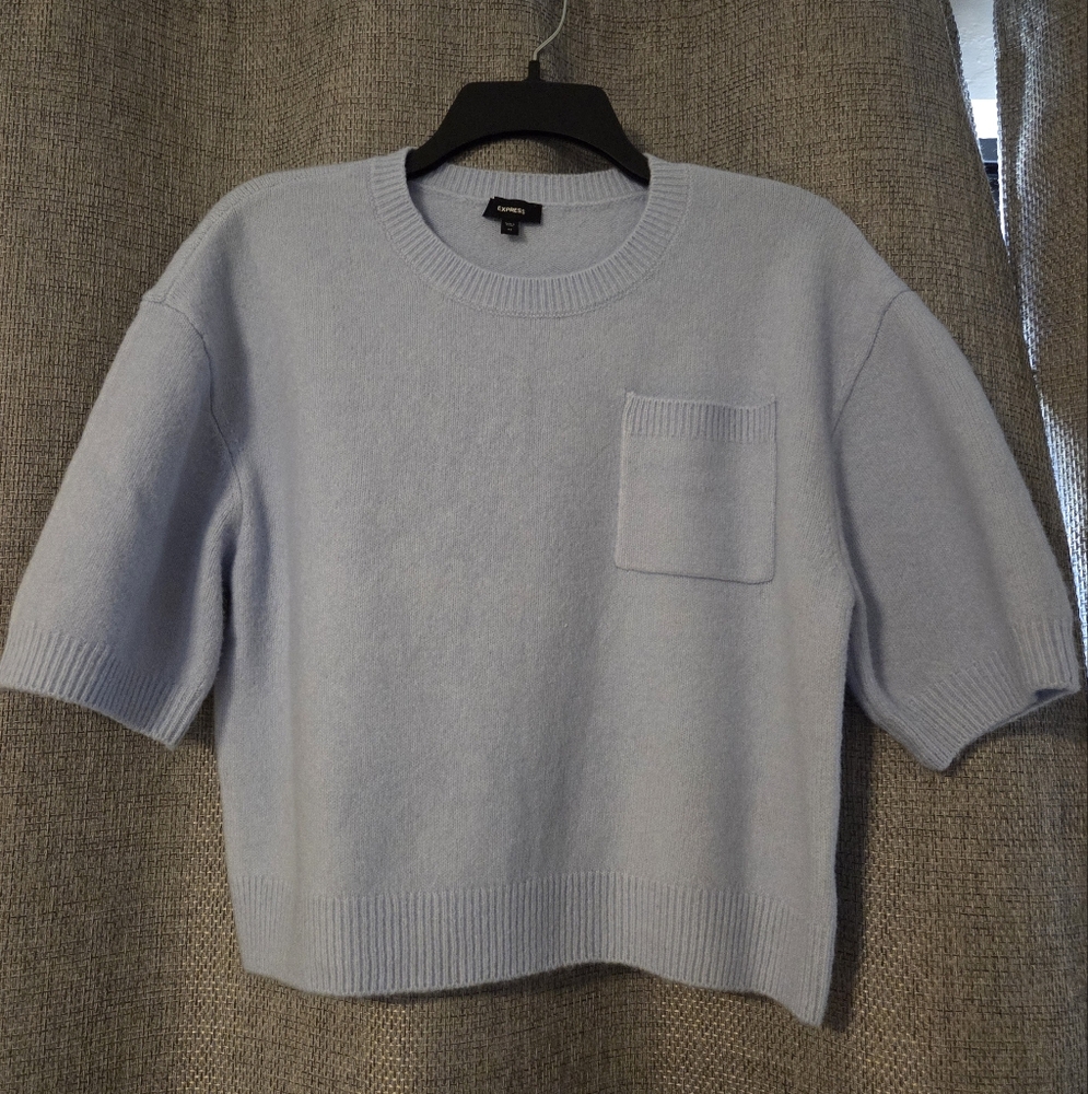 NEW Express Soft Blue Knit Top